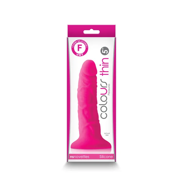 Colours Pleasures Thin 5 inches Dildo Pink