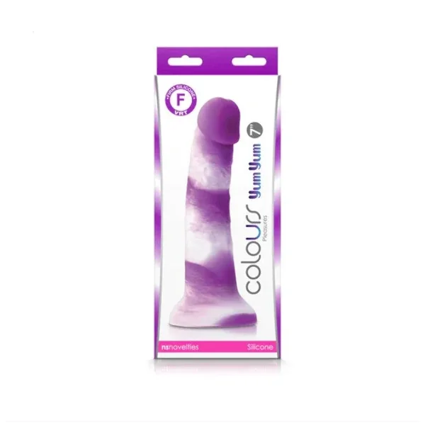 Colours Pleasures Yum Yum Dildo – 7 inch (Purple)