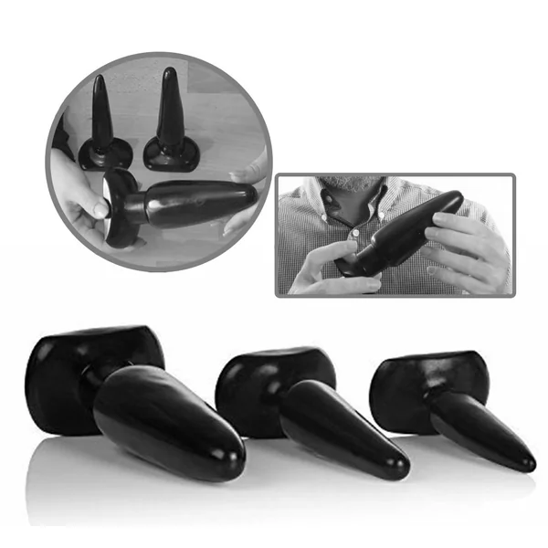 COLT ANAL TRAINER Butt Plug KIT 3 SIZES BLACK
