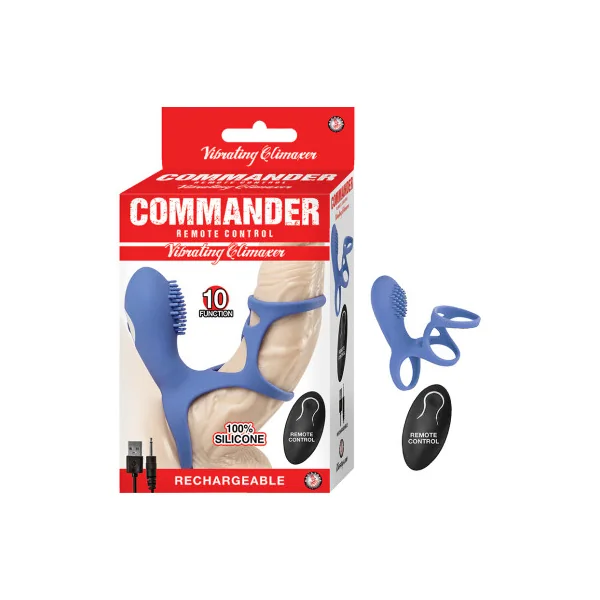 Commander Remote Control Vibrating Climaxer, Blue