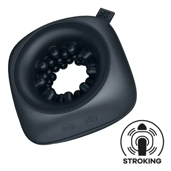 Compact Male Masturbator Ring Stroker - Black