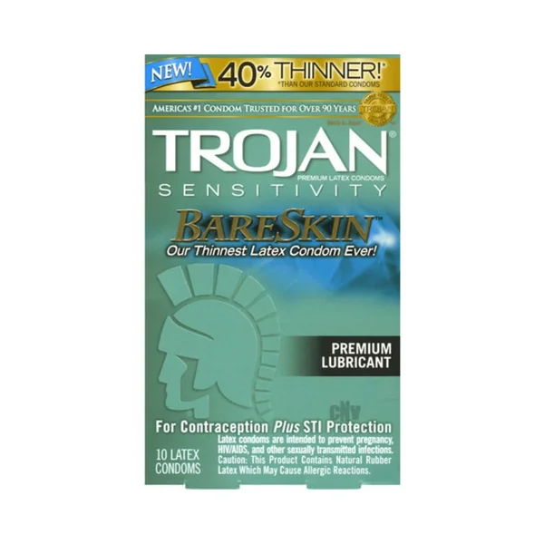 Condoms: Trojan Bare Skin Lubricated Condoms (10)