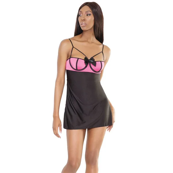 Coquette - 2518 - Chemise - Black/Pink