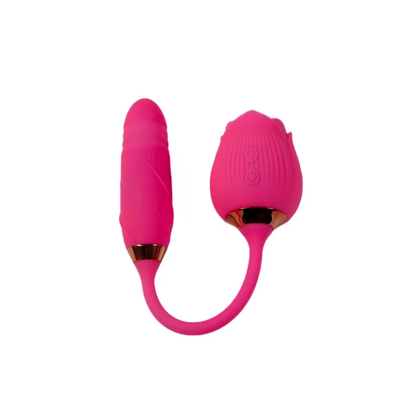 Cousins Group - Pink Pussycat - Air Pulse Rose With Thrusting Vibrator - Pink