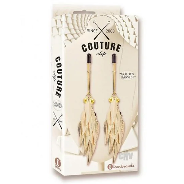 Couture Clips Luxury Nipple Clamps Golden Harvest
