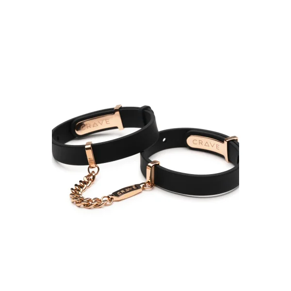 Crave ID Cuffs, Black & Rose Gold
