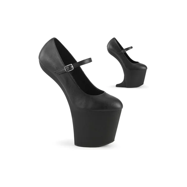 CRAZE-880 Black Faux Leather Pump