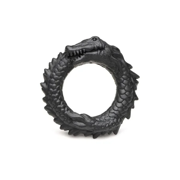 Creature Cock Black Caiman Silicone Cock Ring