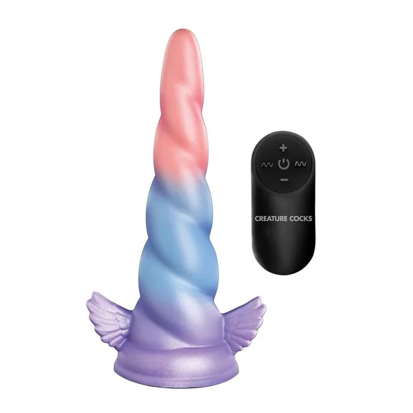 Creature Cocks Deluxe Dream Rider Vibrating Unicorn Rechargeable Silicone Dildo