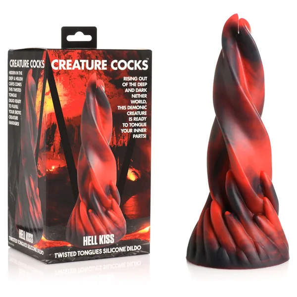 Creature Cocks Hell Kiss (Black) – Phthalate-Free 6 Inch Fantasy Dong Silicone