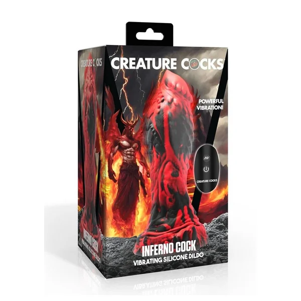 Creature Cocks Inferno Cock Vibrating Silicone Dildo For Females