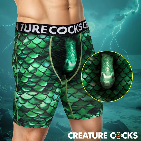 Creature Wear Cockness Monster Lake Creature Boxer Shorts - Medium