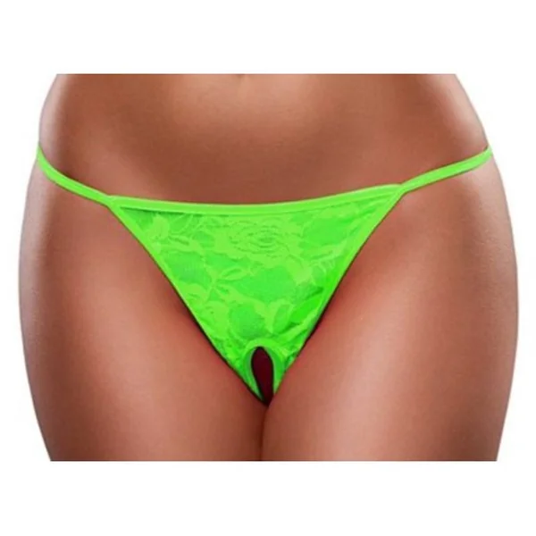 Crotchless Lace G-String