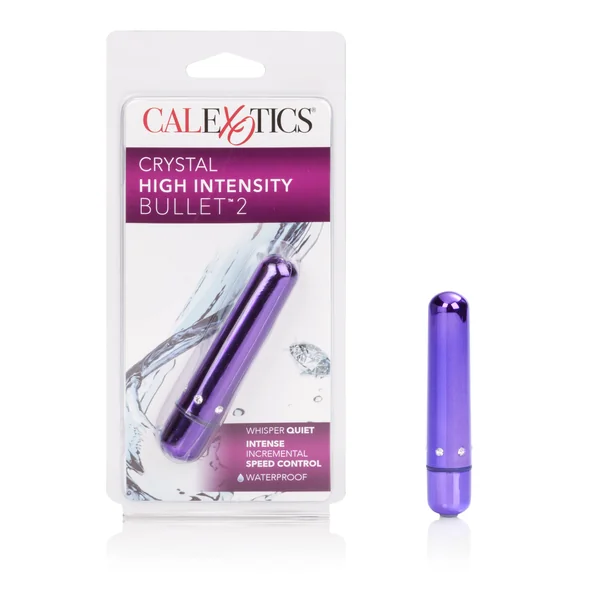 Crystal High Intensity Purple Bullet Vibrator with Speed Control