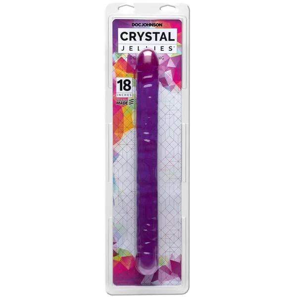 Crystal Jellie Double Dong - Purple