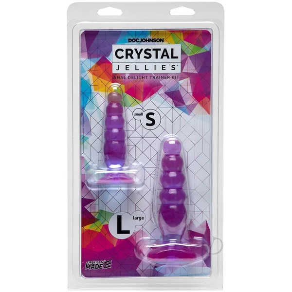 Crystal Jellies Anal Delight Trainer (2 Piece Kit) - Purple