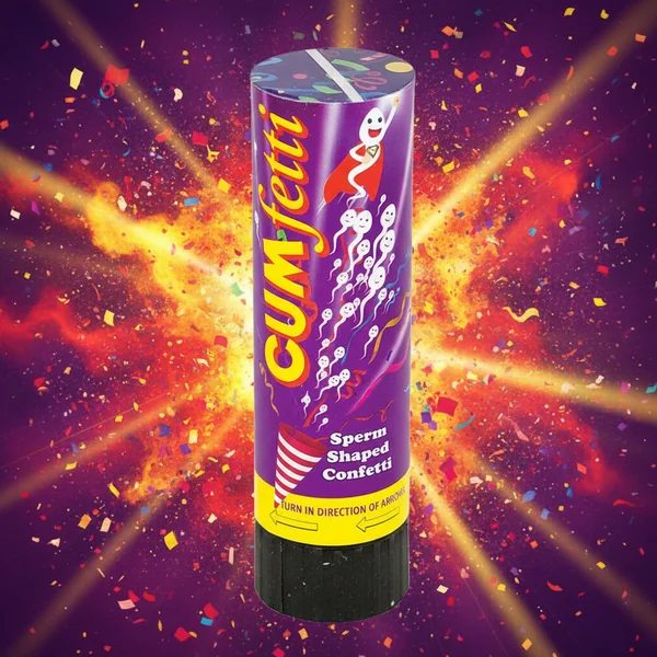 Cumfetti Sperm Shaped Confetti Party Popper