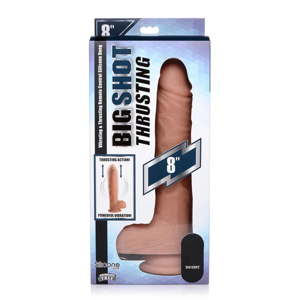 Curve Novelties Big Shot 8' Thrusting Dildo w/Remote Control - Flesh