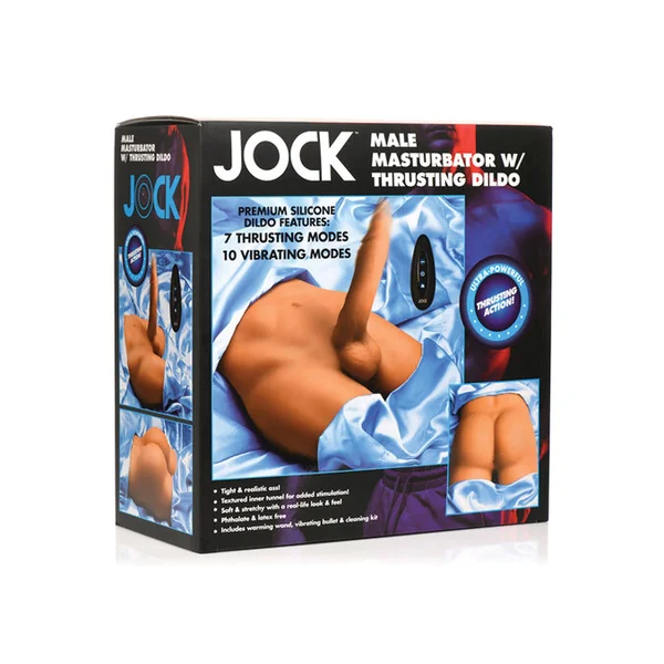 Curve Toys Jock Male Masturbator w/Thrusting Dildo - Drop Ship Only