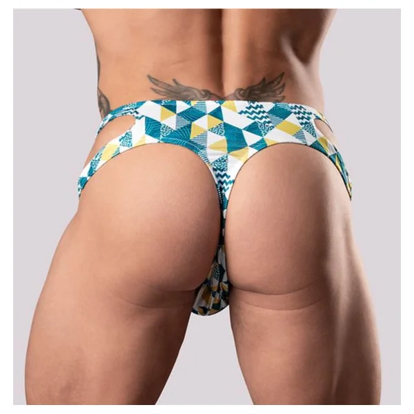 CUT IT OUT! CUTOUT THONG BLUE L/XL