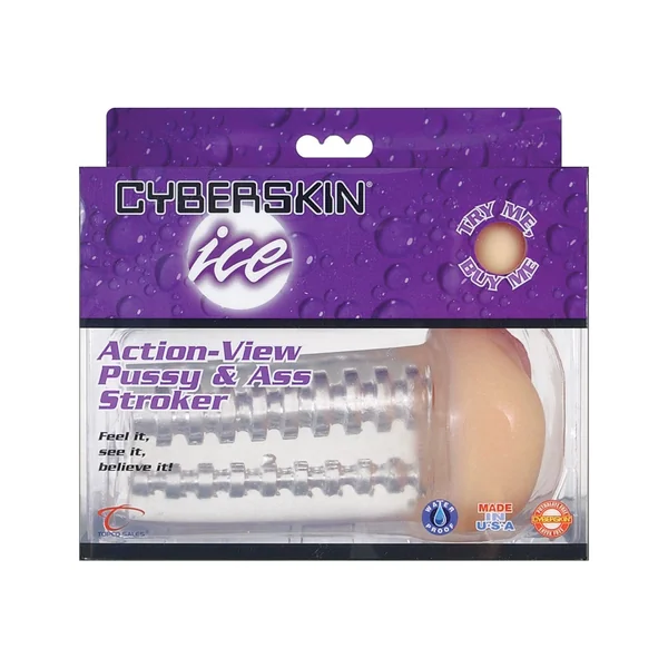 Cyberskin Ice Action-View Pussy & Ass Stroker