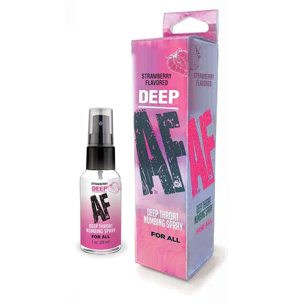 Deep AF Strawberry Flavored Deep Throat Numbing Spray 1 Oz