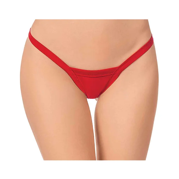 Deep V-Back Thong Red O/S
