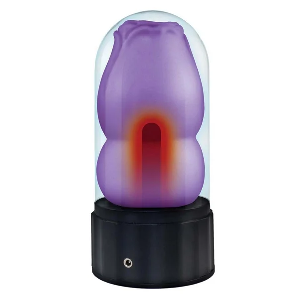 Delite Heated Rose Rechargeable Masturbator – Purple