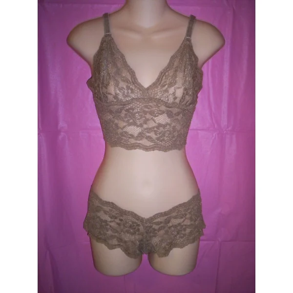 Della Spiga Lingerie Brazilian Lace Cami and Boy Short Set