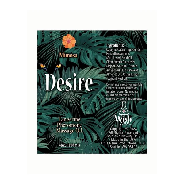 Desire Pheromone Massage Oil 4oz – Tangerine