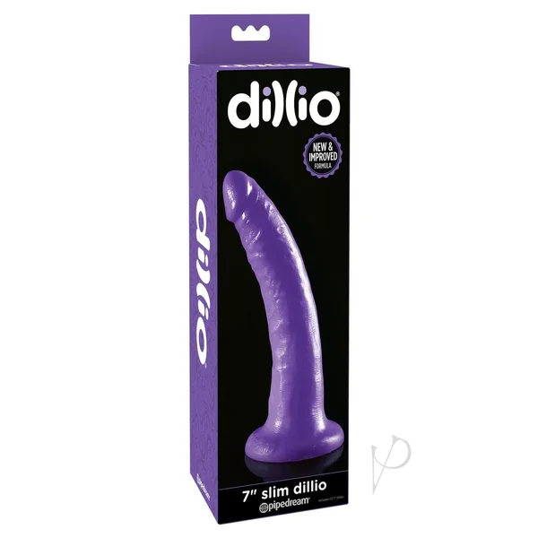 Dillio Realistic Slim Dildo 7in - Purple