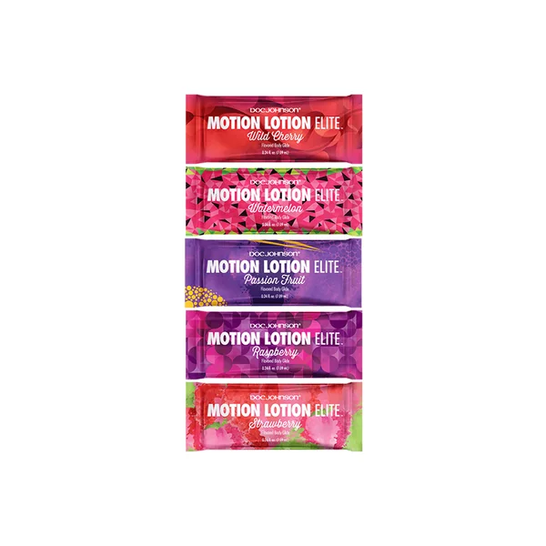 Doc Johnson - Motion Lotion Elite Flavored Lubricant - Singles - Assorted