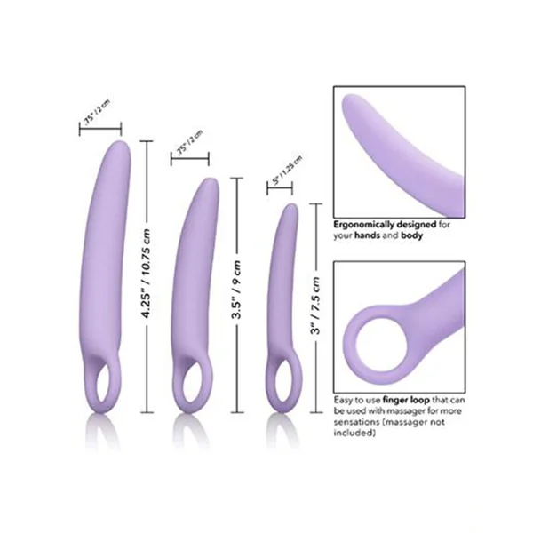 Dr. Laura Berman Intimate Basics Alena Silicone Dialators Set Purple 2 Each
