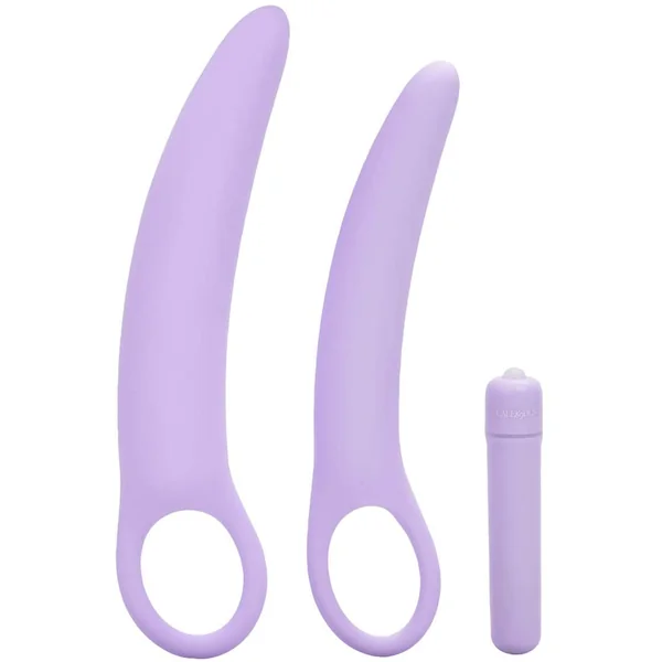 Dr. Laura Berman Intimate Basics Isabelle Vibrating Silicone Dialators Set Purple 2 Each