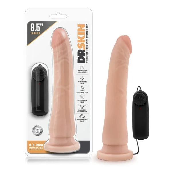 Dr. Skin 8.5'' Vibrating Realistic Cock - 21.6 cm Vibrating Dong