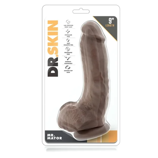 Dr. Skin Mr. Mayor Dildo with Balls and Suction Cup