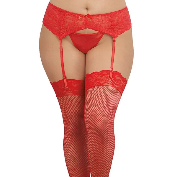 Dreamgirl Laced Fishnet Thigh High X