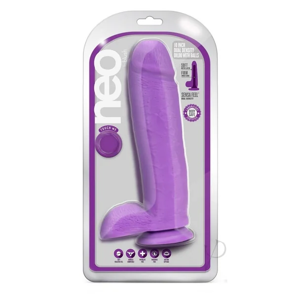 Dual Density Dildo 10` Neon