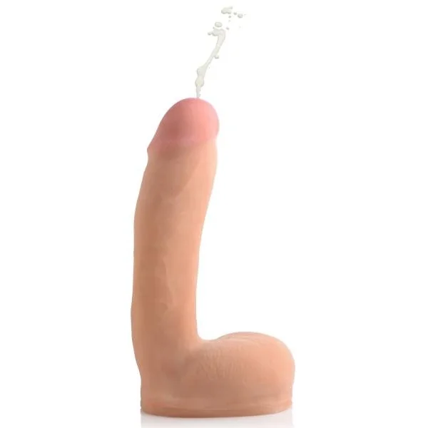 Dual Density Squirting Dildo 8.5 inches Beige