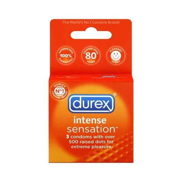 Durex Intense Sensation 3 Pack Condoms