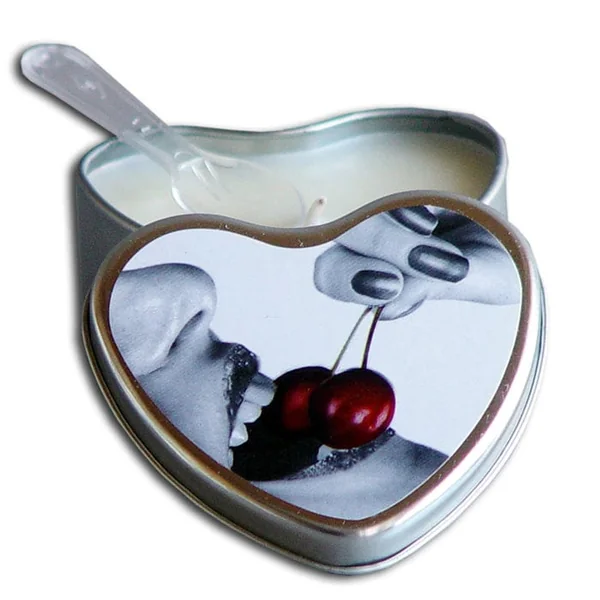 Earthly Body Heart Tin Edible Massage Candle