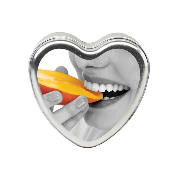 Earthly Body Heart-Shaped Hemp Seed Edible Massage Candle Mango