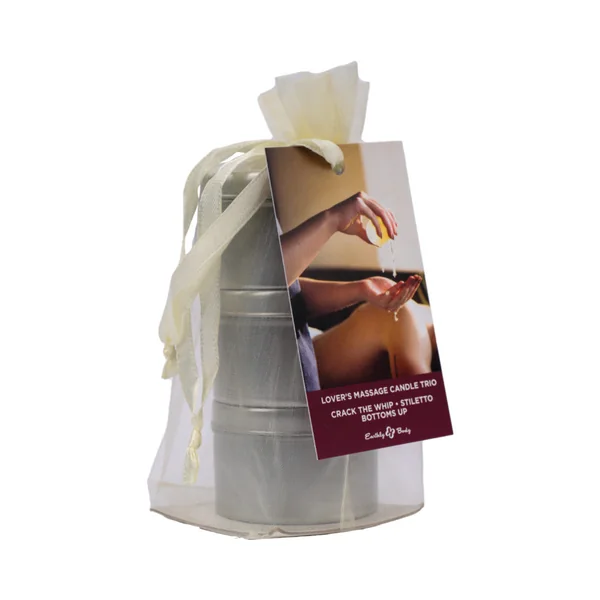 Earthly Body Hemp Seed Valentine 2025 3-in-1 Massage Candle Trio Gift Set