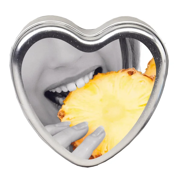 Edible Heart Candle - Pineapple - 4oz