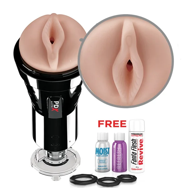 elite cock compressor vibrating masturbator with airbag technology