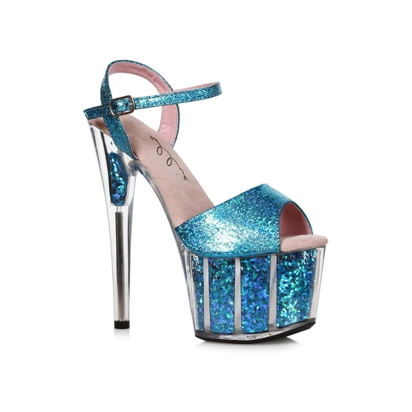 Ellie Shoes 709-ZENYA Glitter Flakes In Platform