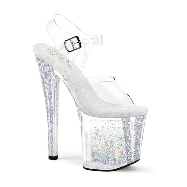 ENCHANT-708AQUA-04 Clear Vinyl Sandal