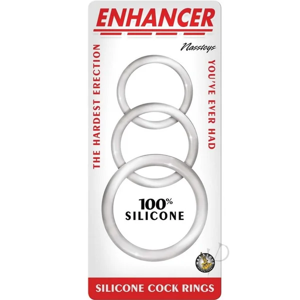 Enhancer Silicone Cock Rings - Clear