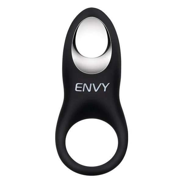 Envy Toys Imprint Textured Rechargeable Silicone Stamina Ring – Black