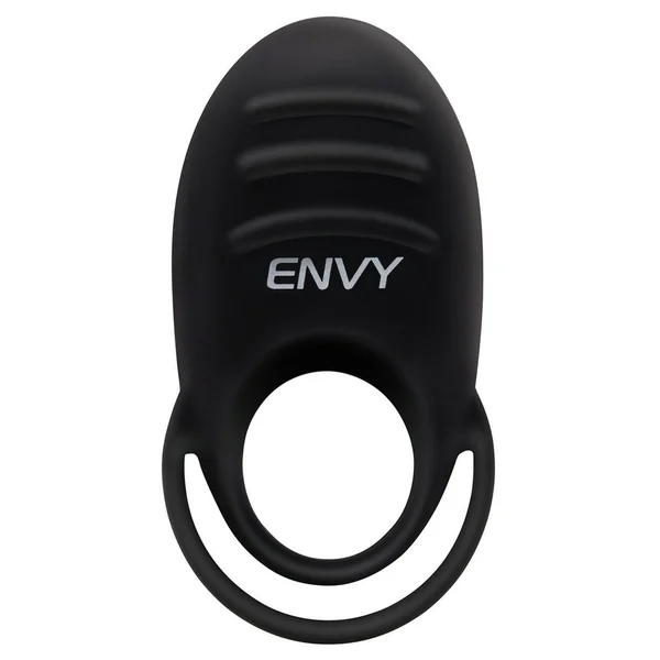 Envy Toys Rumbler Textured Rechargeable Silicone Dual Stamina Ring – Black
